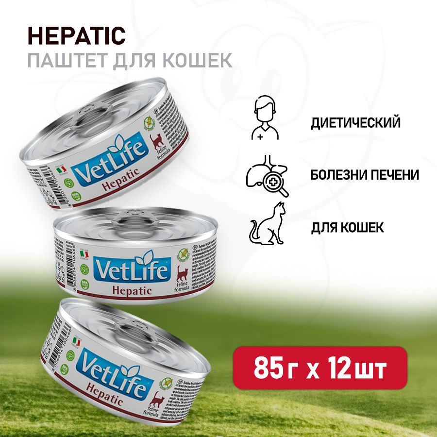 Farmina Vet Life Cat Hepatic влажный корм для кошек при заболевании печени с курицей, в консервах - 85 #1