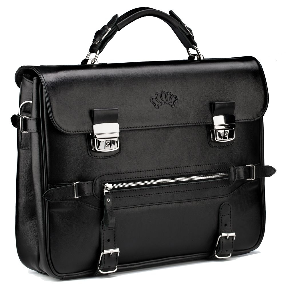 Кожаный портфель "Сталкер" (черный) - купить с доставкой по выгодным ...