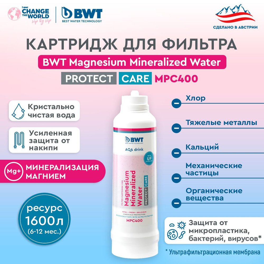 Картридж для фильтра мойку BWT MPC400 Magnesium Mineralized Water/Минерализация Магнием, усиленная защита #1