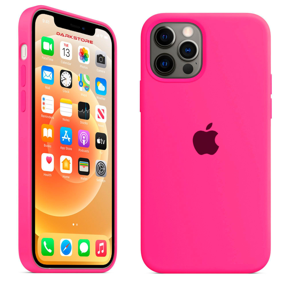 Силиконовый чехол Apple с Soft-touch покрытием на iPhone 12 / 12 Pro /  Apple Silicone Case с бархатным покрытием внутри, Фуксия (Pink) - купить с  доставкой по выгодным ценам в интернет-магазине OZON (845649983)