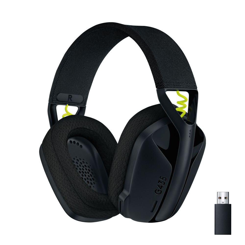 Logitech G G435 USB Type-C Радиоканал Игровые беспроводные наушники, с микрофоном, черные #1