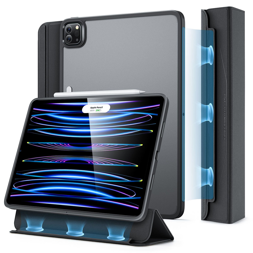 Чехол книжка ESR Ascend Hybrid Case для iPad Pro 12.9 (2022/2021) - Black,  черный - купить с доставкой по выгодным ценам в интернет-магазине OZON  (881751592)