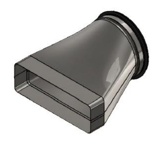Переход с 250х80/ф160мм F/F QuadroDEC QDEFM250x80-160 #1