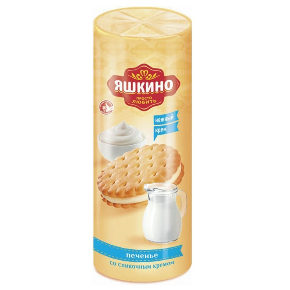 Печенье ЯШКИНО "Сливочный крем" и "Клубничный крем" #1