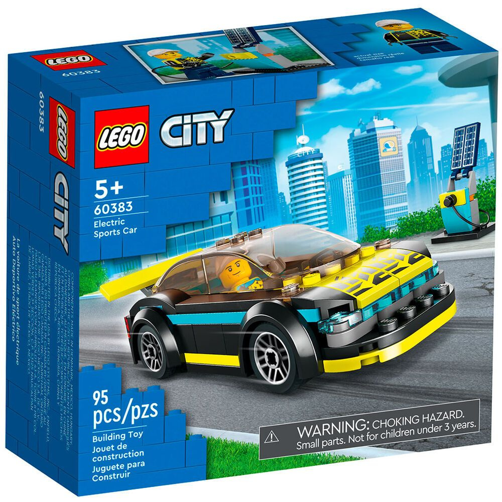 Конструктор LEGO City 60383 Электрический спорткар, 95 детали, 5+