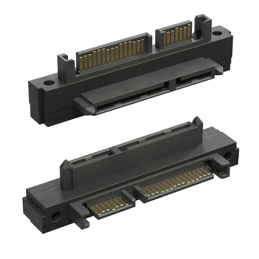 Переходник угловой GSMIN DP32 SATA 7+15pin (F) - SATA 7+15pin (M ...