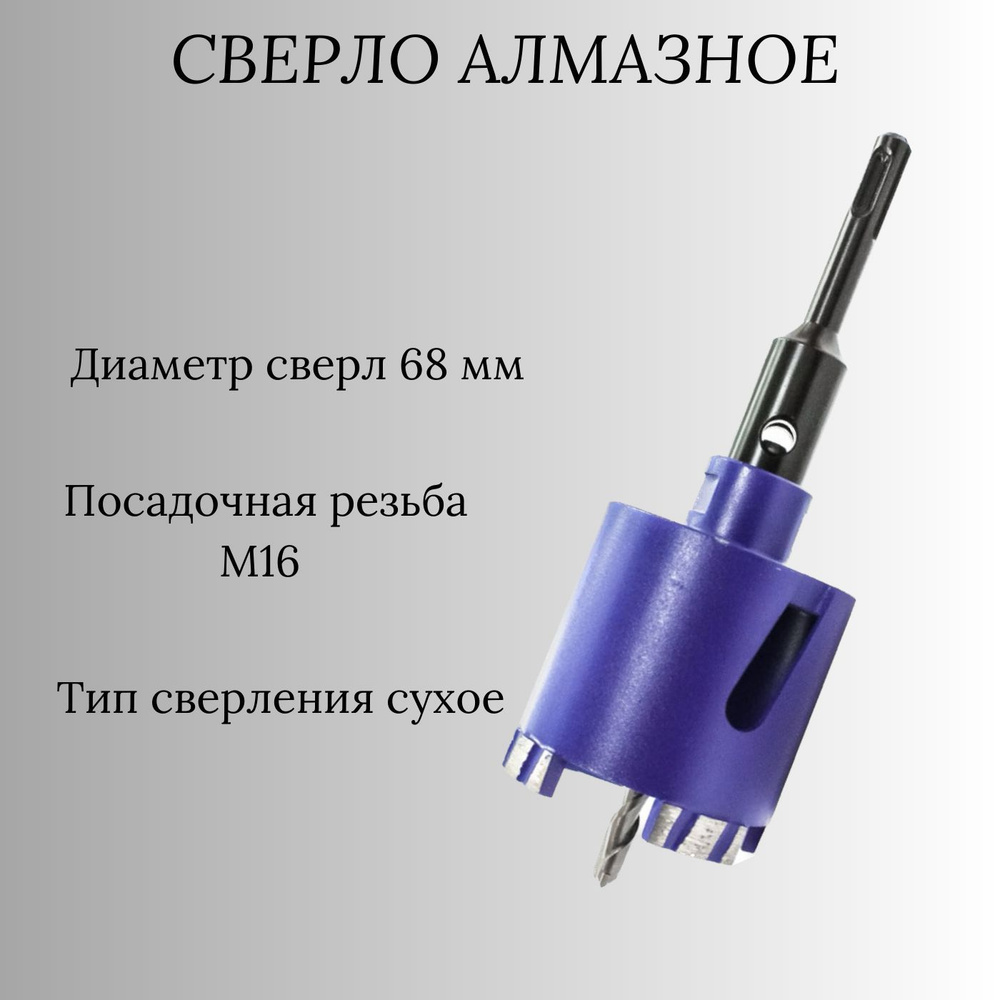 Сверло алмазное сегментное MD-STARS Коронка алмазная 68 мм - купить по ...