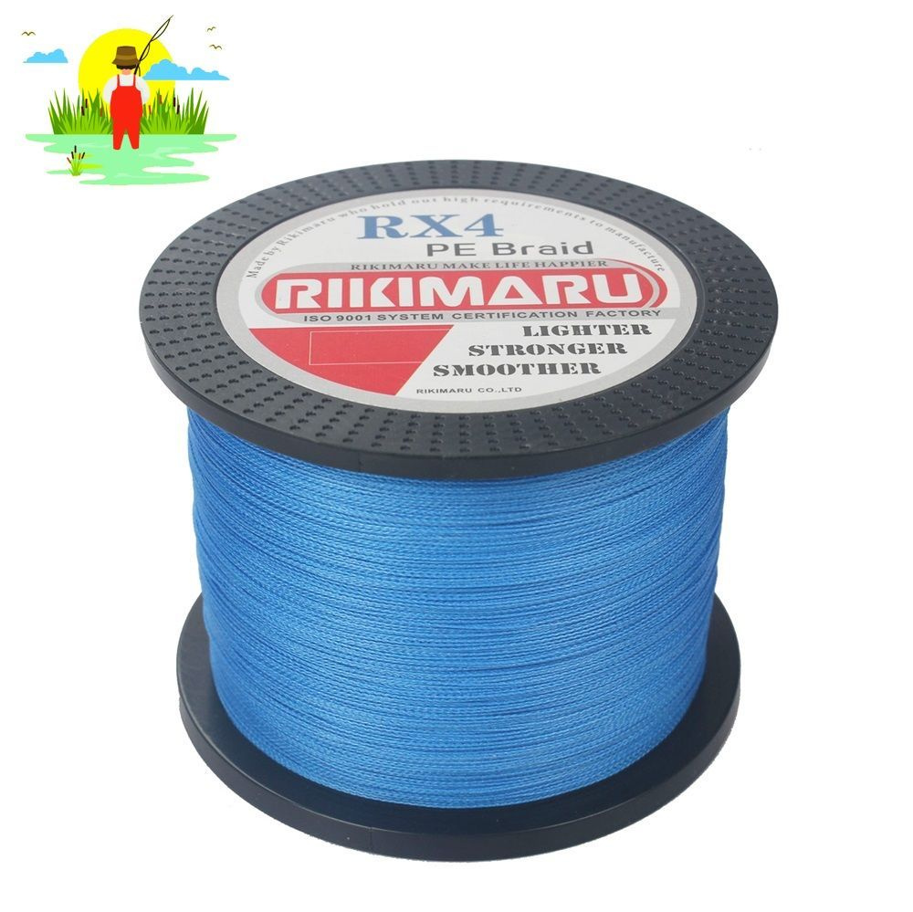 Плетеный шнур RIKIMARU RX4 PEx4 / 0.08 мм, 5.5 кг, Ocean Blue 500м, / Леска плетенка для рыбалки  #1