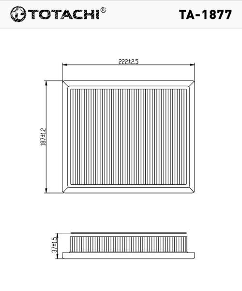 Фильтр воздушный Toyota Auris, Prius, Rav 4/Lexus CT,NX, TOTACHI TA-1877, A-1027, 17801-37020, MANN C22009. #1