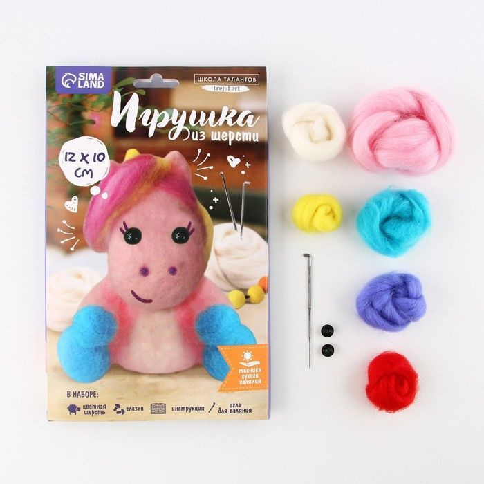 Игрушка из шерсти единорожка - купить с доставкой по выгодным ценам в ...