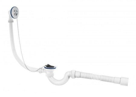 Сифон для ванны прямоточный, чашка плас.70мм, 1 1/2"х40, гофра 230 ...