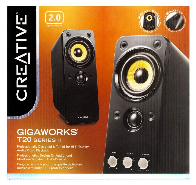 Колонки Creative GigaWorks T20 series II 2.0 черный 28Вт - купить с ...