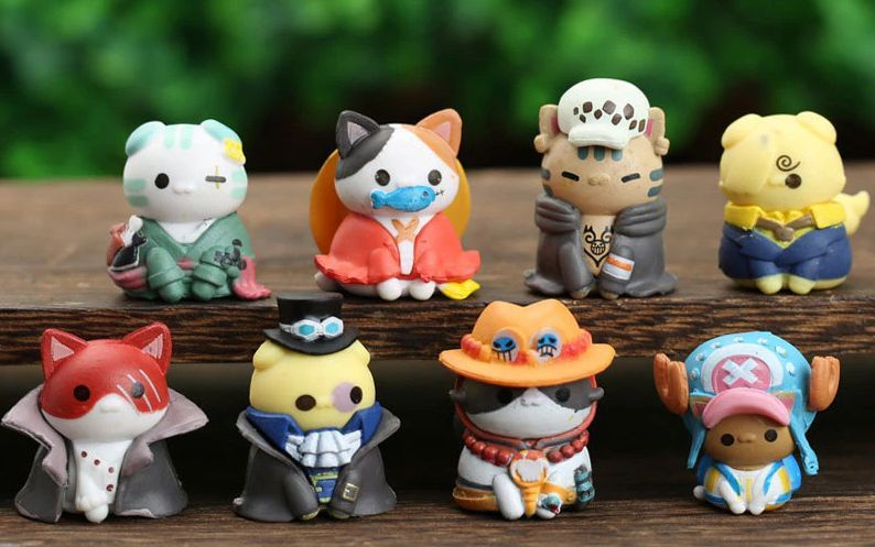 Набор фигурок героев из аниме Ван пис в виде котиков One Piece - купить ...