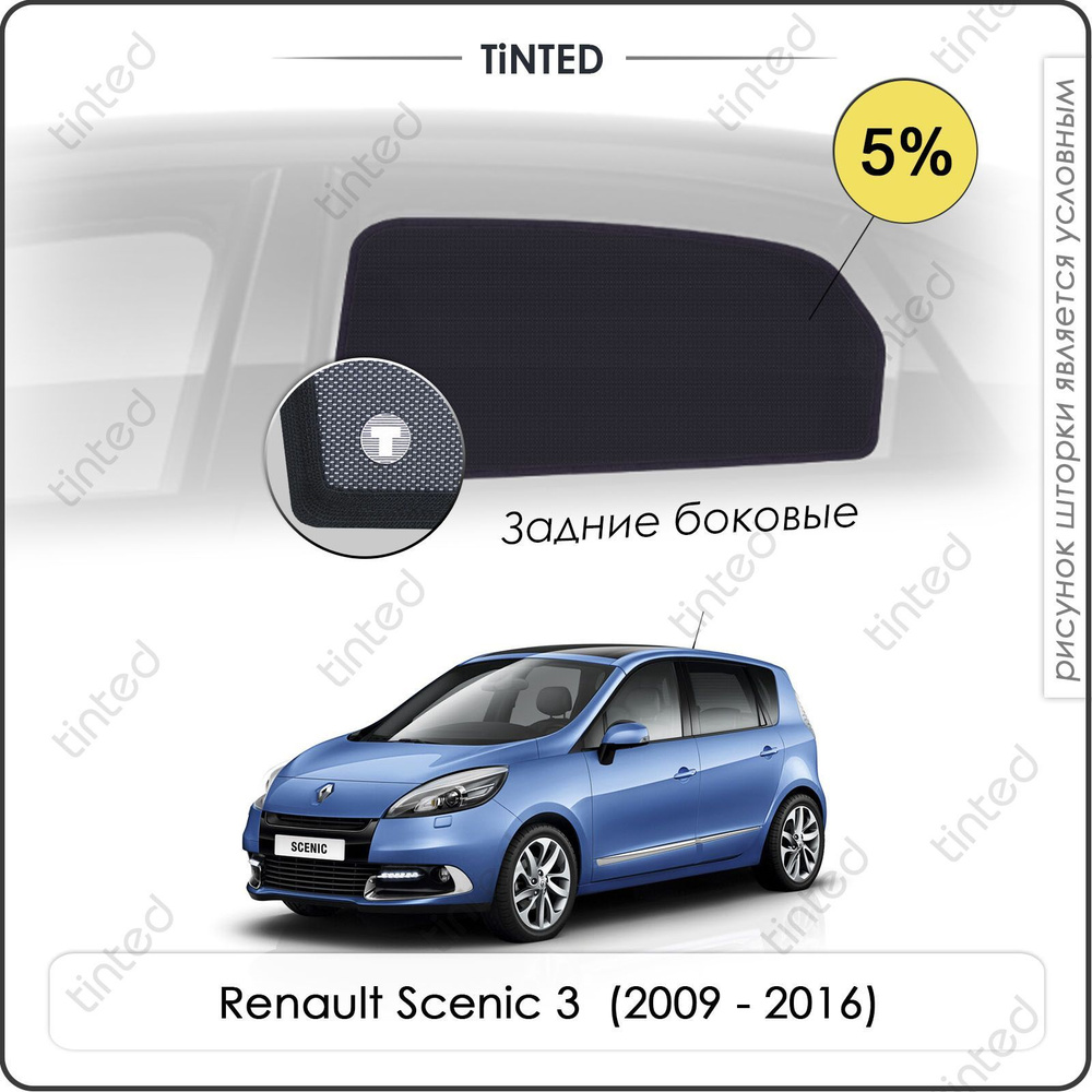 Шторка солнцезащитная Tinted Renault Scenic (100х - купить по доступным  ценам в интернет-магазине OZON (962347156)