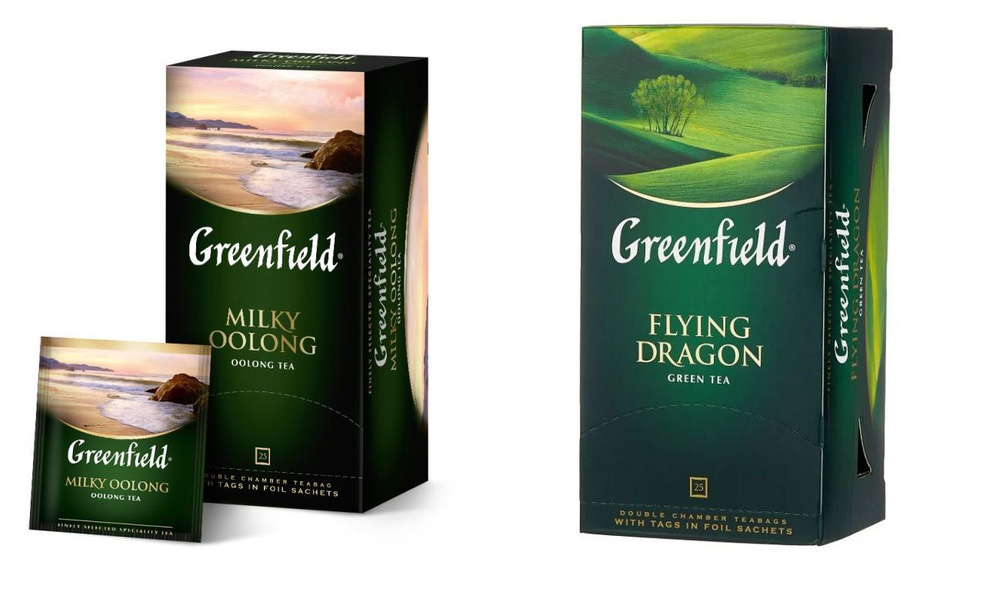Чай зеленый Flying Dragon/чай Milky Oolong Greenfield 2шт по 25 пак #1