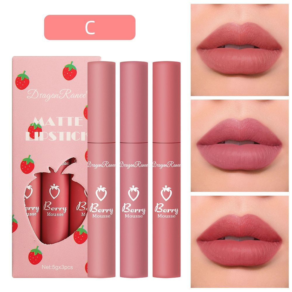 Dragon Ranee Lipstick Жидкая водостойкая помада для губ. Набор из 3 ...