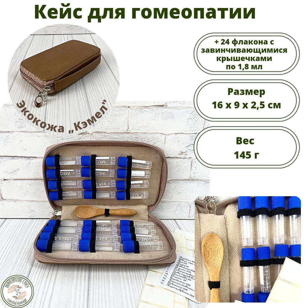 Аптечка гомеопатическая, пенал, кейс, Homeopathic_cases для хранения  гомеопатических препаратов на 24 флакона - купить с доставкой по выгодным  ценам в интернет-магазине OZON (982590092)