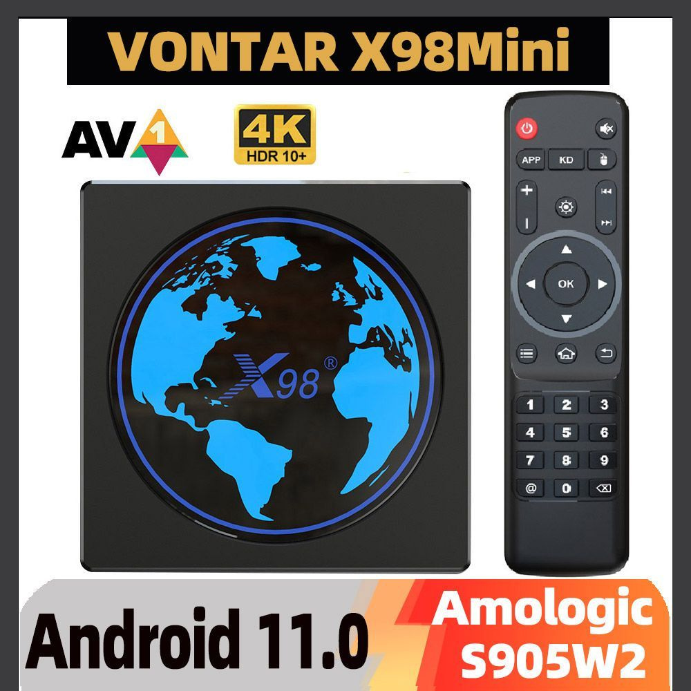 Медиаплеер Vontar X98 MINI, USB, RJ-45 Ethernet, HDMI, DC 5.5 мм, черный,  Android купить по низкой цене с доставкой в интернет-магазине OZON  (995658313)