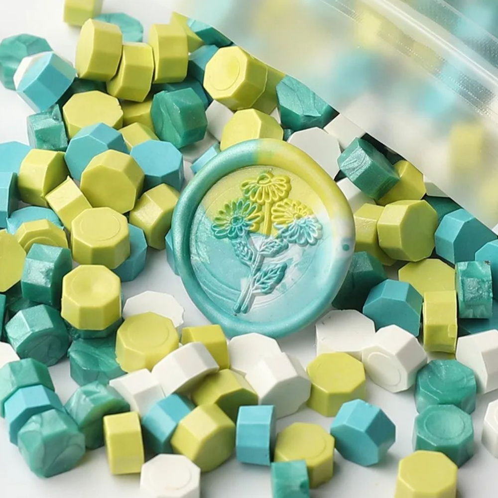 Сургуч в гранулах, 100 шт Цвета Джунглей/ цветной сургуч для печатей ...