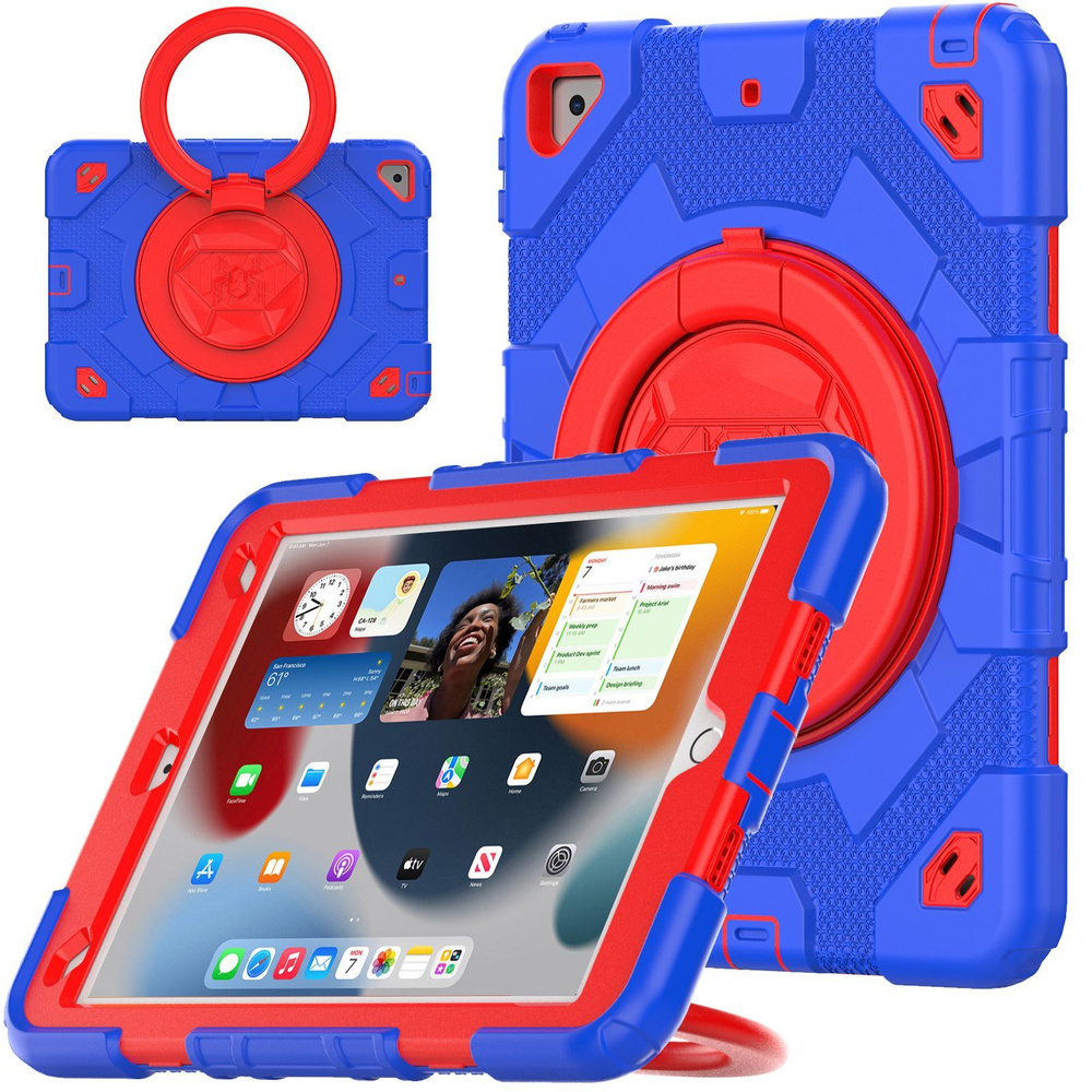 Custodia Antiurto Per IPad 10.2 (7ª, 8ª, 9ª Gen) / IPad Air 3 (10.5) / IPad Pro 10.5 - Cover Per Bambini Con Maniglia E Supporto