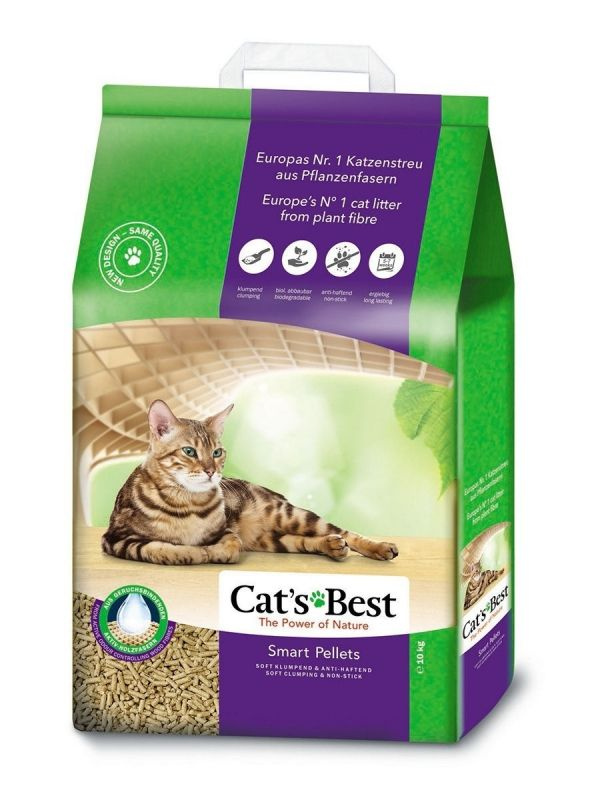 Наполнитель для кошачьих туалетов Cat's Best Smart Pellets древесный, комкующийся (10 кг/20 л)  #1