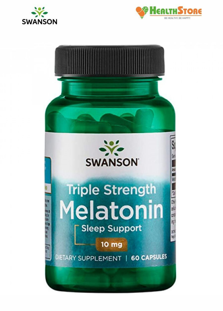 Swanson Triple Strength Melatonin 10мг 60 капсул Мелатонин тройной силы ...