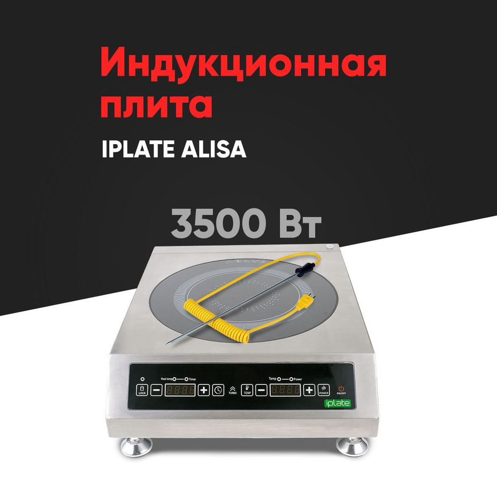 Индукционная плита IPLATE ALISA 3500 Вт - купить с доставкой по выгодным  ценам в интернет-магазине OZON (1008477183)