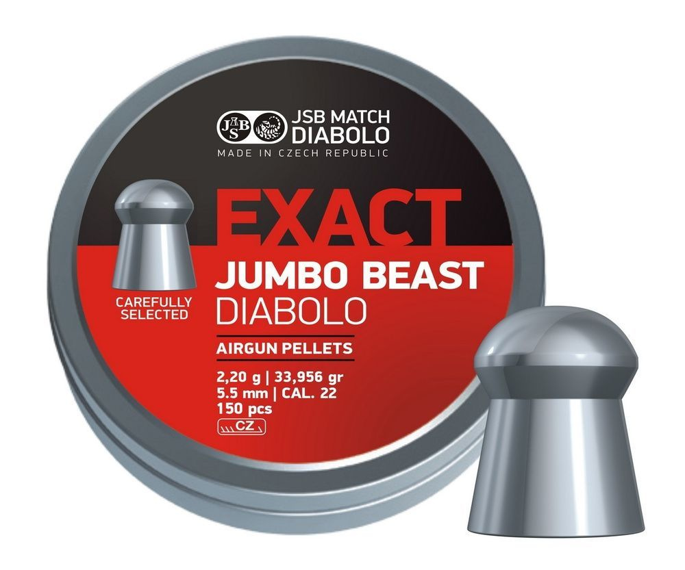 Пули для пневматического оружия Exact Jumbo Beast 5,52 2.2 г 150 шт #1