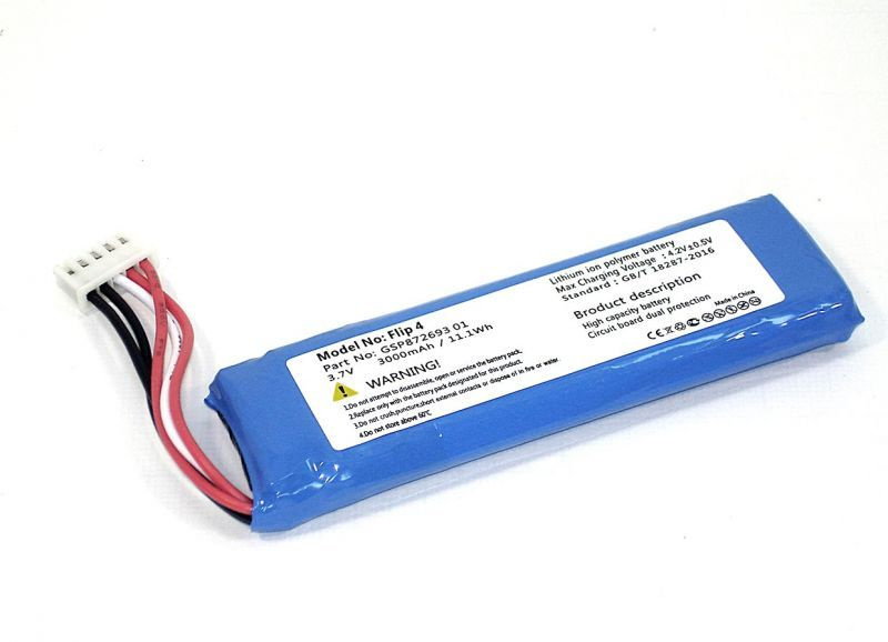 Аккумуляторная батарея AMPERIN для портативной акустики JBL Flip 4 (GSP872693 01) 3000mAh 3.7V Li-polymer #1