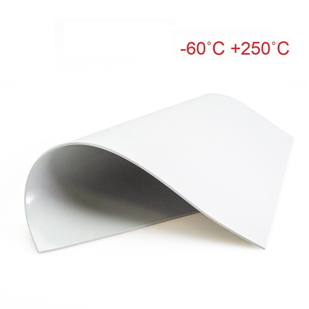Пластина силиконовая 4мм, размер 250х250мм (белая) #1