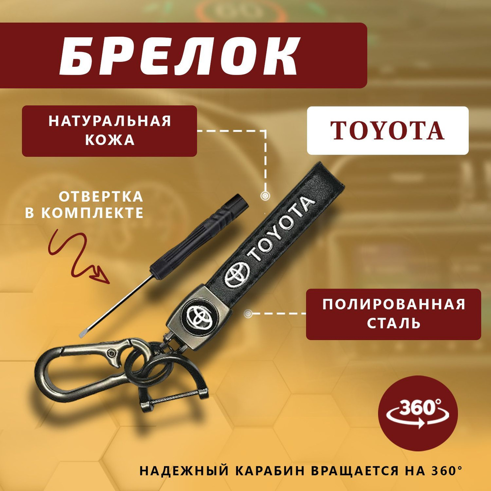 Брелок карабин для ключей автомобиля Toyota (Тайота) #1