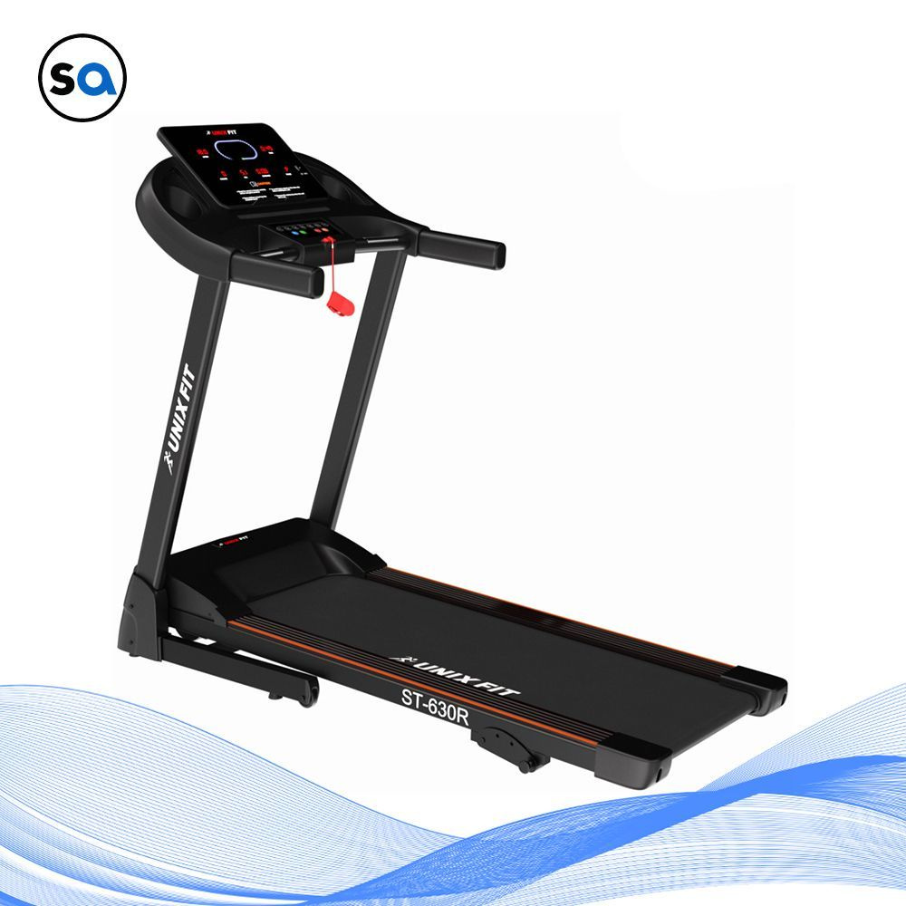 Беговая дорожка для дома UNIXFIT ST-630R Black складная, электрическая.  Мощность 2.0 л.с., до 120 кг, беговое полотно 122x42.5 см, скорость 0.8 -  14 ...