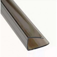 Торцевой профиль для поликарбоната 4мм 10 штук по 1.05 м бронзовый ...