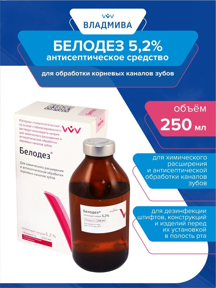 Антисептическое средство для обработки корневых каналов зубов Белодез 5 ...