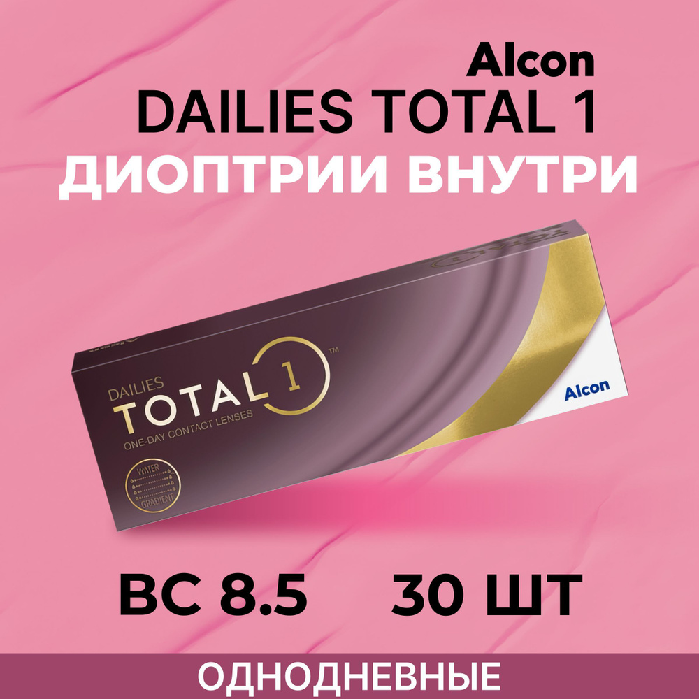 Контактные линзы Alcon Dailies Total 1 (30 линз) +2.75 R 8.5, однодневные  #1