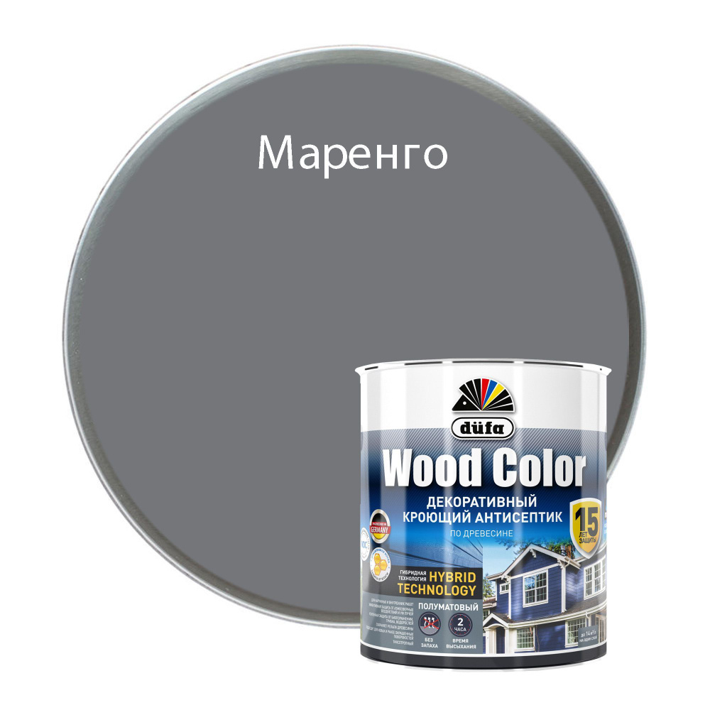 Кроющий антисептик Dufa Wood Color маренго 0,9 л #1