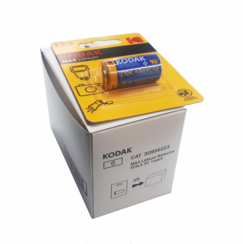 Батарейка Kodak CR123A Max Lithium 3v BOX6 , 6шт. #1