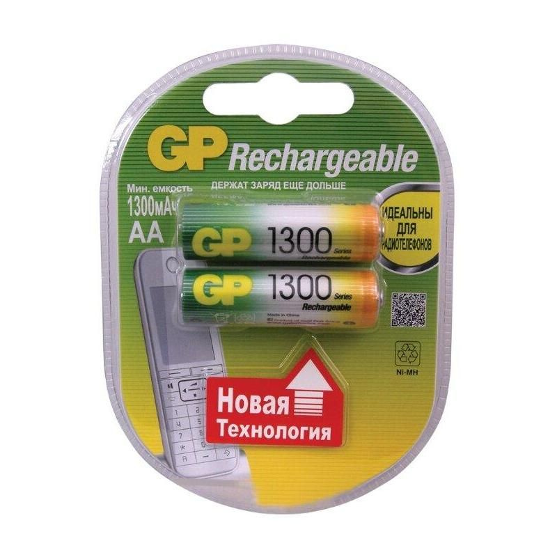 Аккумулятор GP AA 1300mAh Ni-Mh 1.2v BL2 GP130AAHC-2DECRC2, 2шт. #1