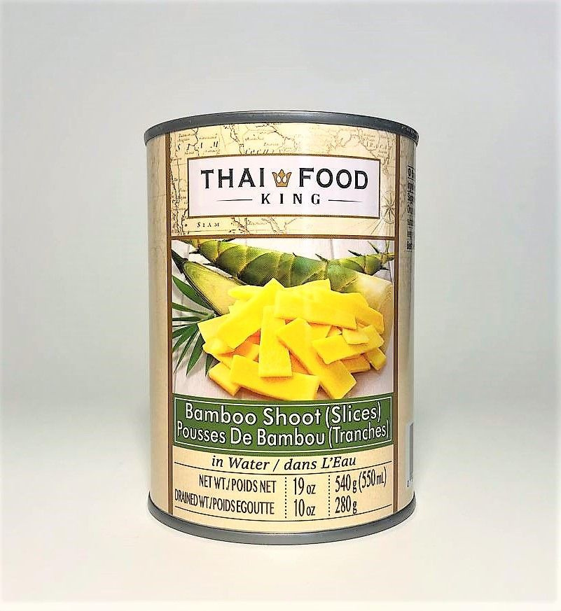 Побеги бамбука резаные в воде (Bamboo shoot sliced in water) Thai Food King, ж/б, 540 г, Таиланд  #1