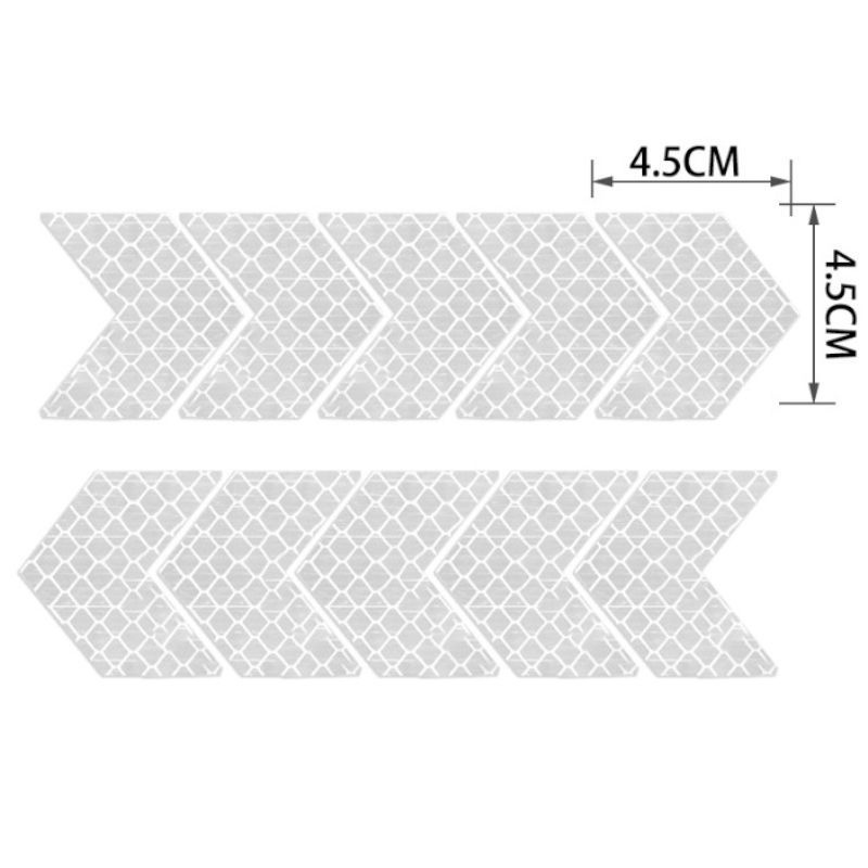 Светоотражающие наклейки \"стрелка\" на автомобиль, белые - купить по ...