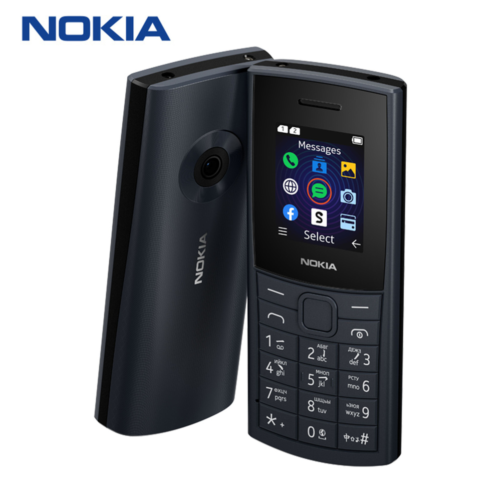 Nokia Мобильный телефон 110 2023, темно-синий