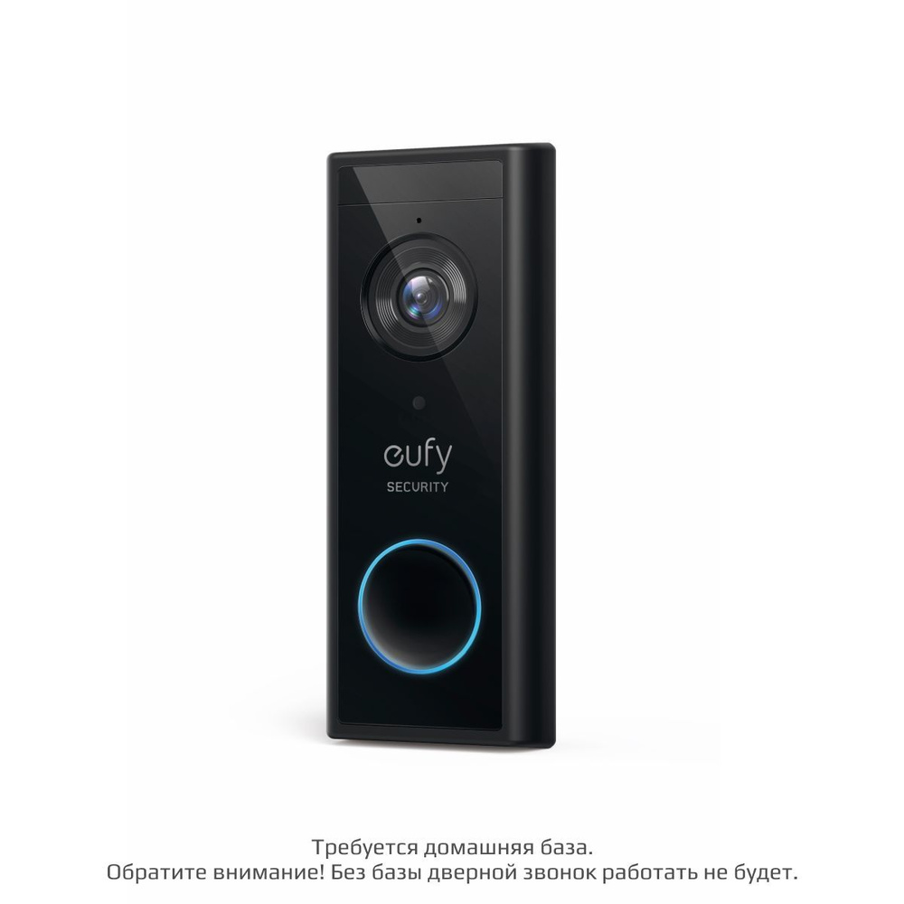 Видеодомофон eufy Black Video Doorbell 2K (Battery-Powered), 2560x1944  купить по низким ценам в интернет-магазине OZON (1246563891)