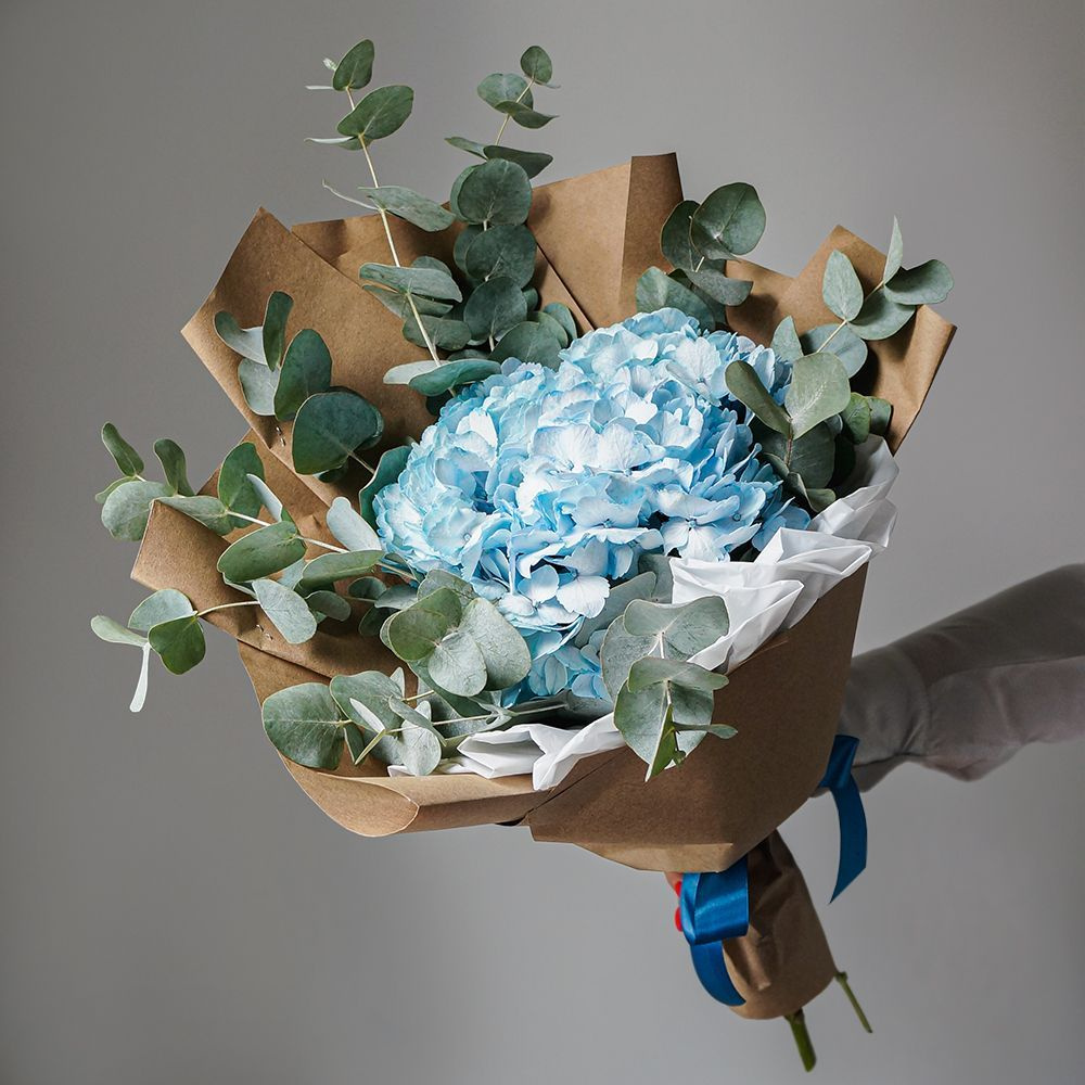 Букет цветов голубая гортензия 1 шт #1
