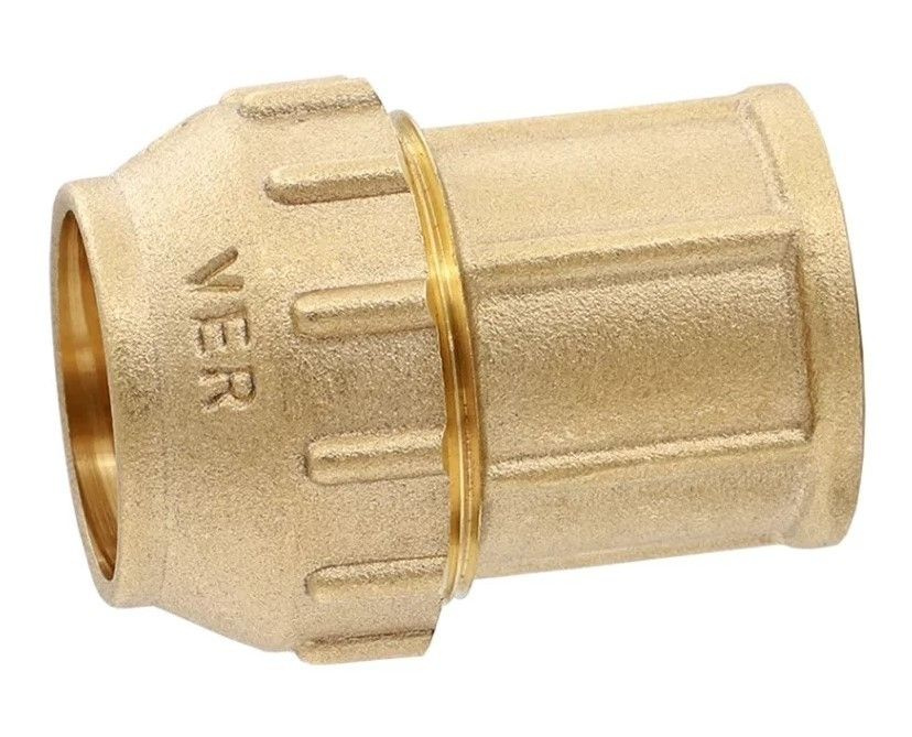 Муфта латунная 32 х 1 дюйм для ПНД прямая с внутренней резьбой, 12559 ...