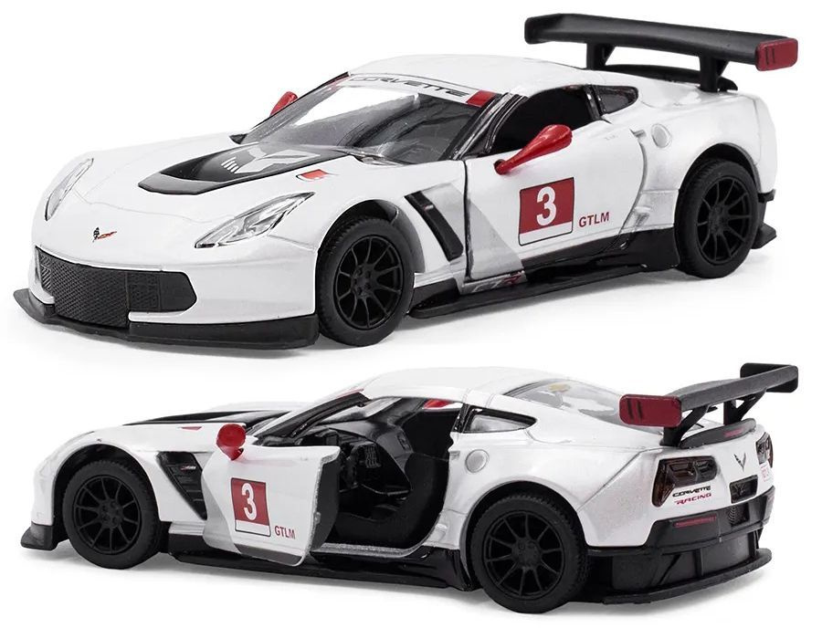 Машинка Kinsmart Corvette C7. R Race Car 2016 1:36 (белая), арт.КТ5397 ...