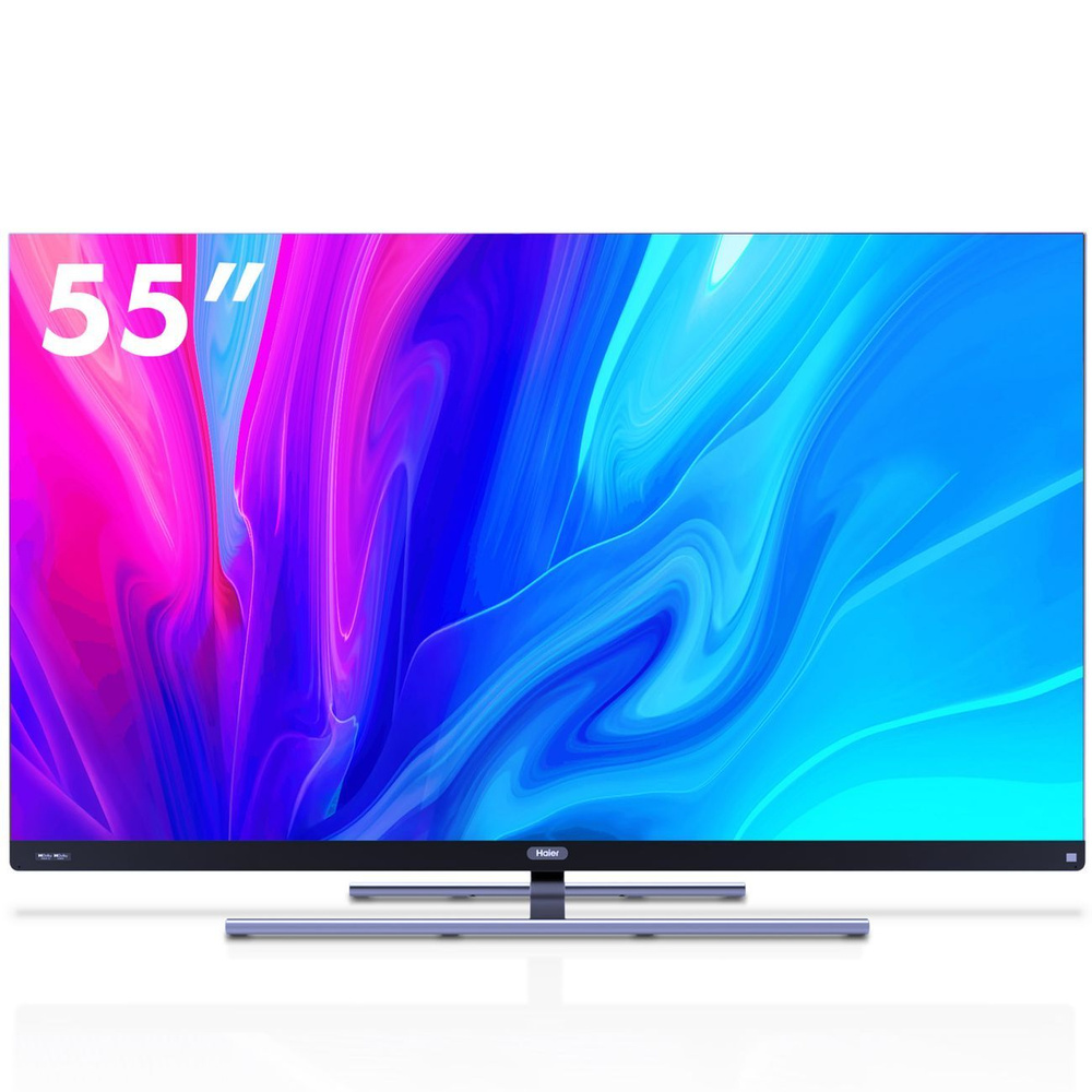 Haier Телевизор 55" 4K UHD, черный, серый #1