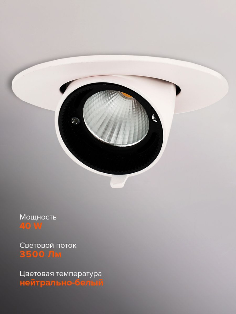 Светильник светодиодный встраиваемый / поворотный JAZZway PLED DL4 40W 4000K #1