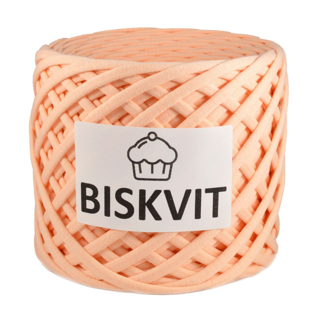 Трикотажная пряжа Biskvit (Бисквит) цвет Абрикос, 330гр. 100м. (100% хлопок), 1 моток.  #1