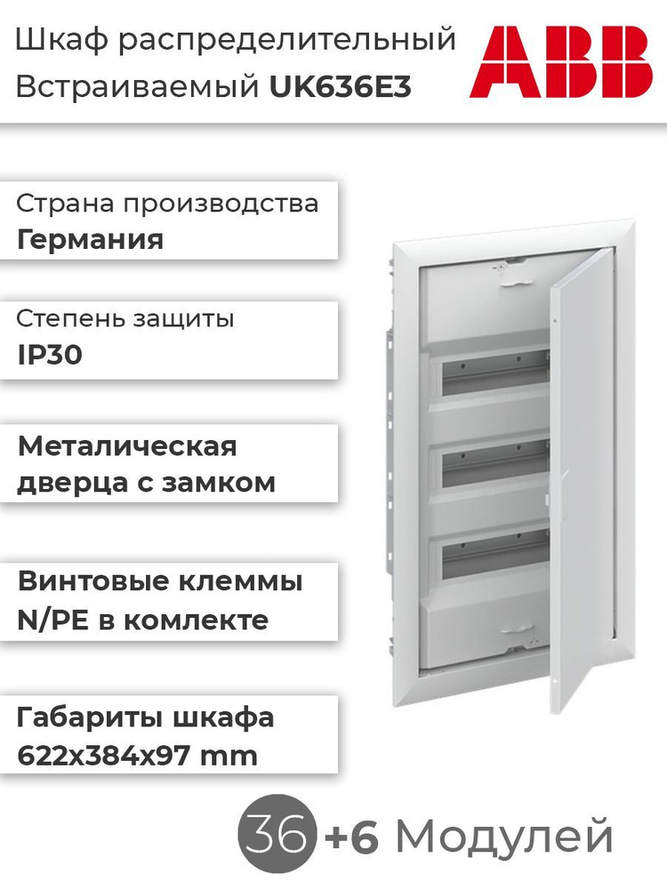 ABB Шкаф Распределительный UK636E3 (арт. 2CPX077842R9999) (арт. 2CPX077842R9999)  #1