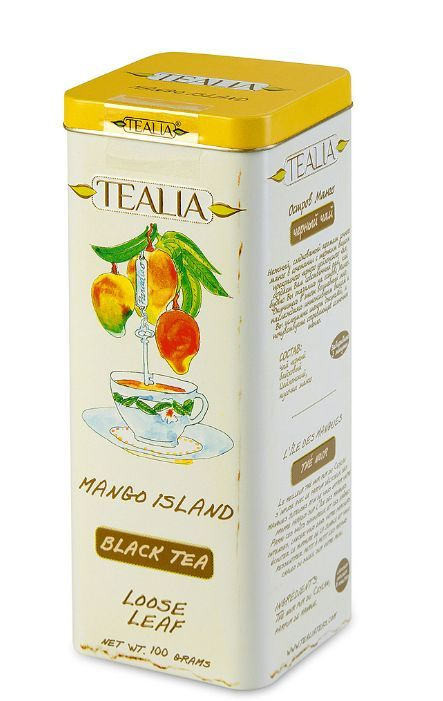 Чай черный TeaLia Mango Island листовой 100гр ж/б Шри-Ланка #1